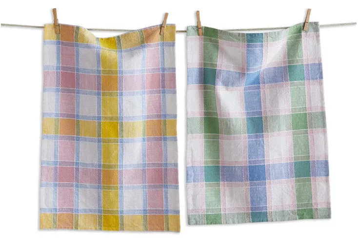 Sorbet Check Dishtowel S/2