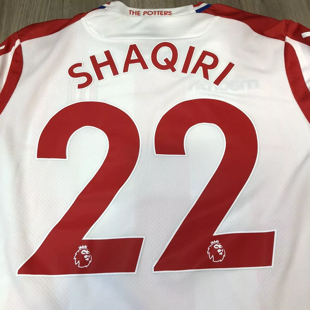 Macron Jerseys Macron Stoke City 15/16 home shirt #22 Shaqiri Red Streetwear