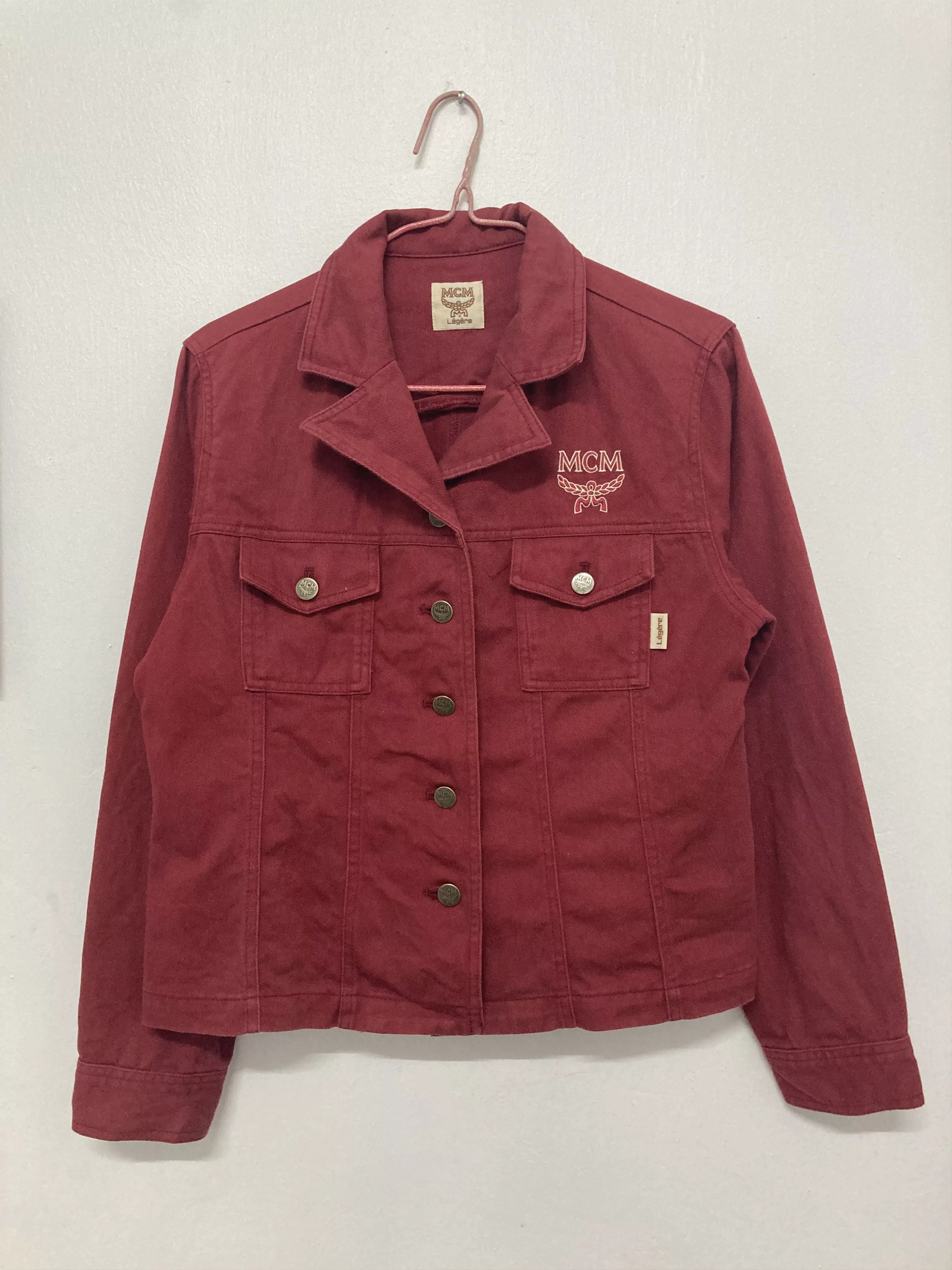 MCM Denim Jackets MCM Denim Jacket Truckle Red