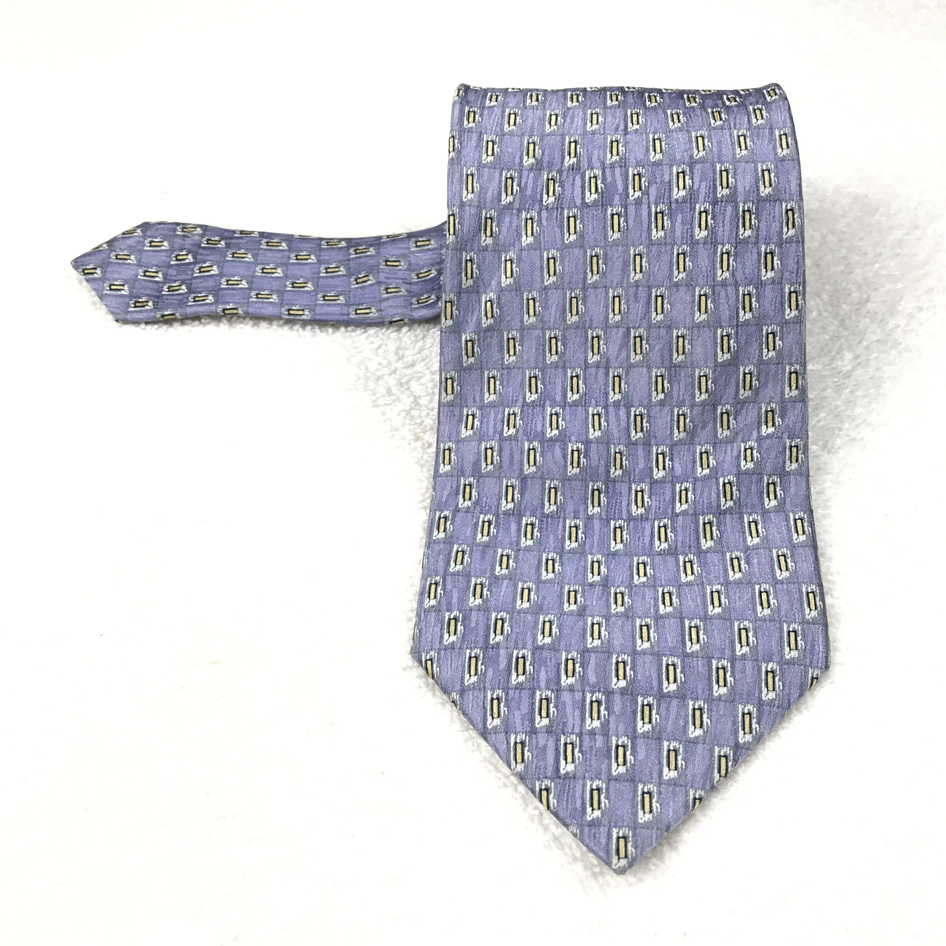 Designer Ties Pocketsquares Designer × Vintage Vintage Giovanni Rossini Silk Necktie Silver