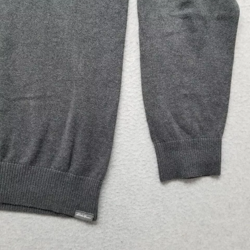 Eddie Bauer Sweaters Knitwear Eddie Bauer Eddie Bower Sweater Men Large Pullover Mock Neck Zip Gray
