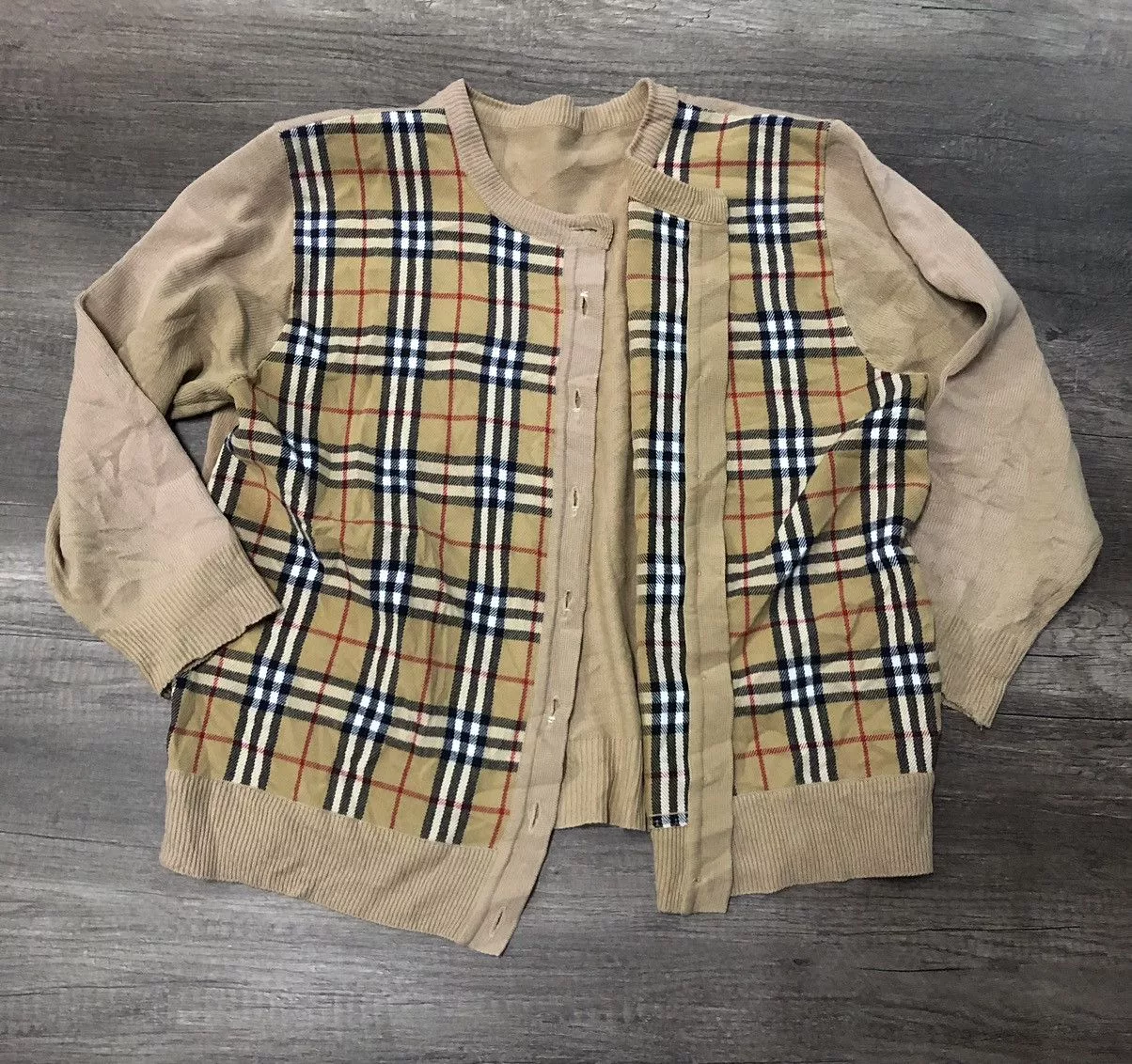 Burberry Sweaters Vintage Burberrys Sport Cardigan Unisex Brown