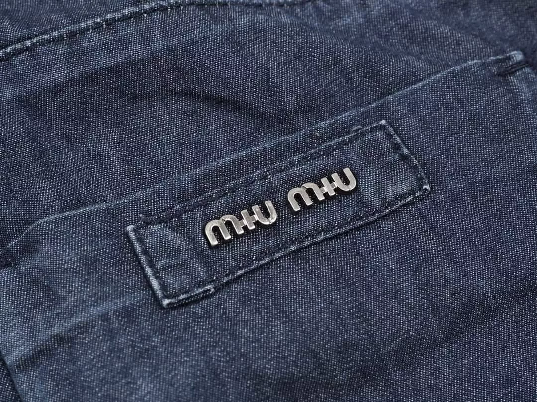 Miu Miu Shorts Miu Miu three quarters pants denim Blue