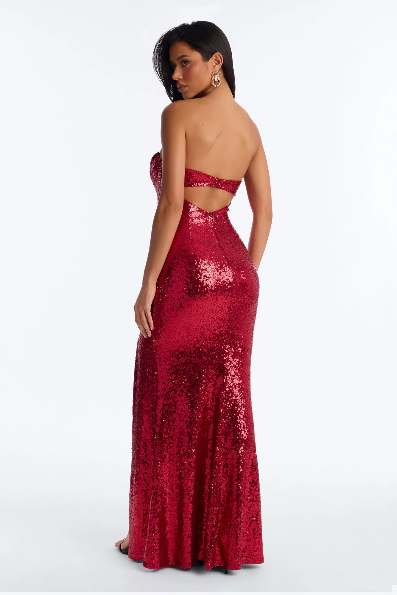 Jessika Sequin Gown - Red