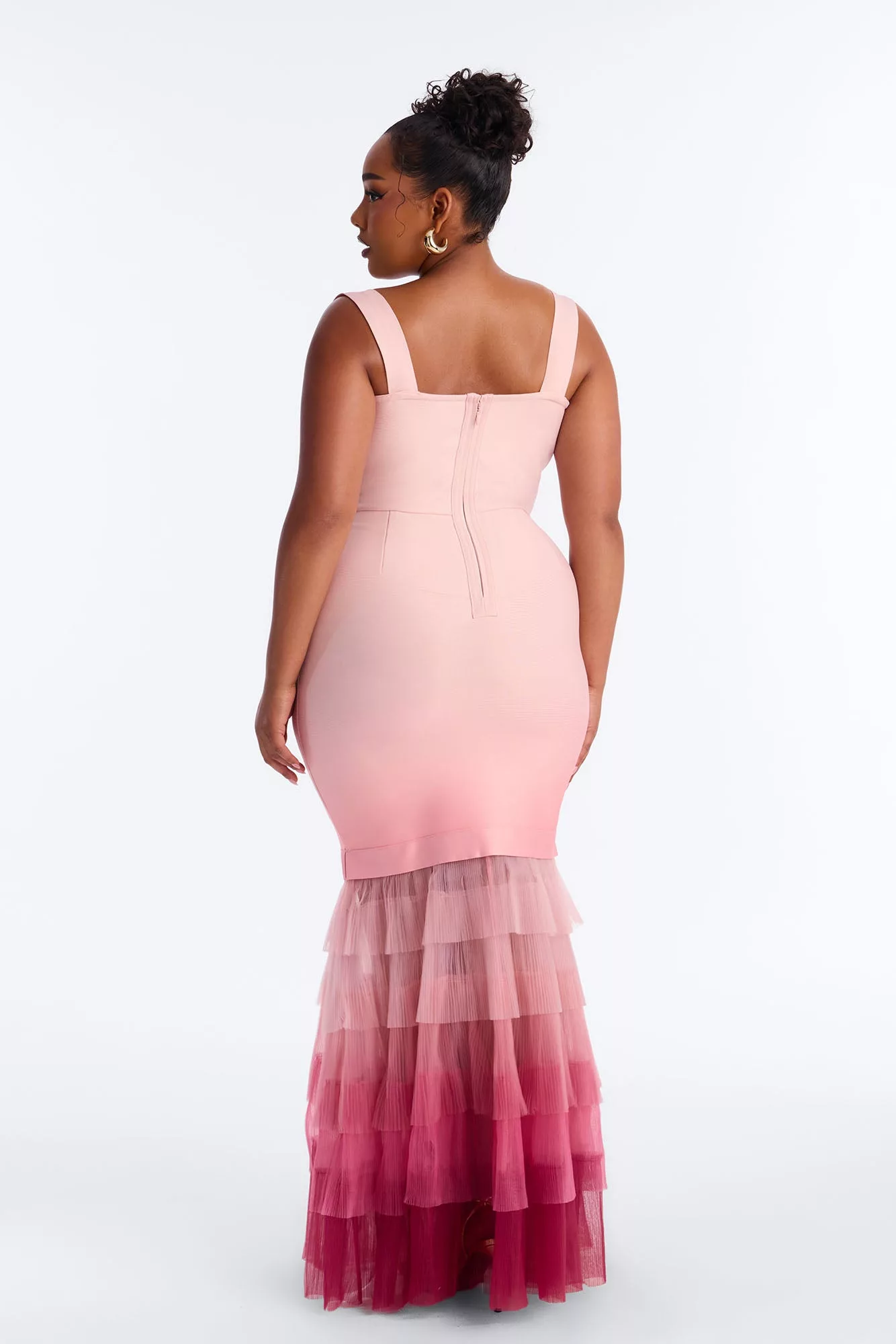 Loss For Words Bandage Gown - Pink/combo