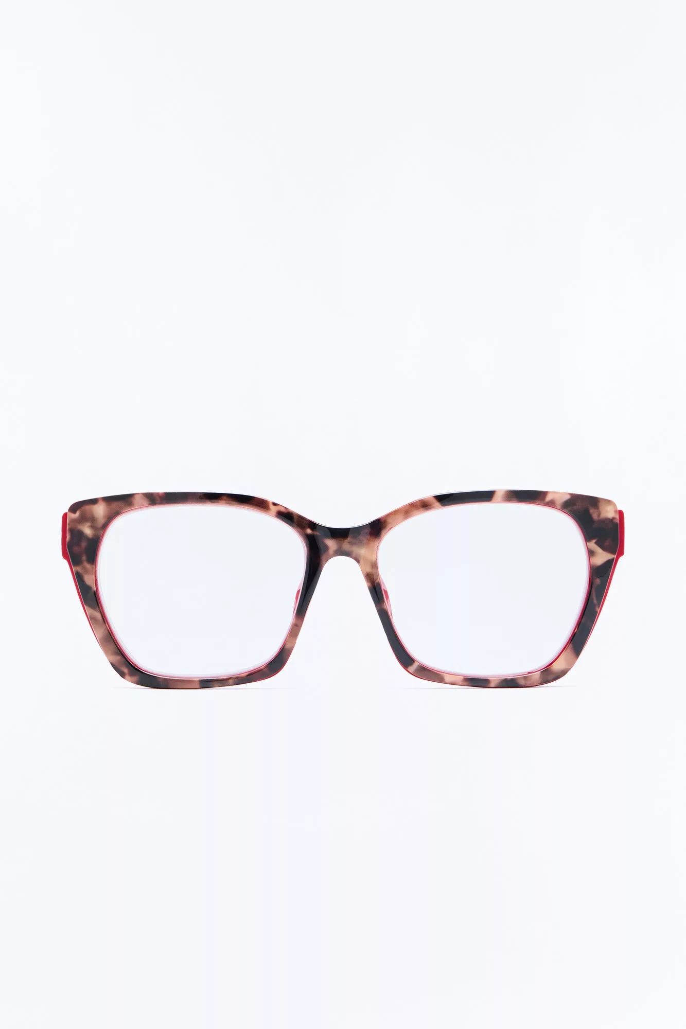Wide Eyed And Eager Reader Glasses - Red/combo
