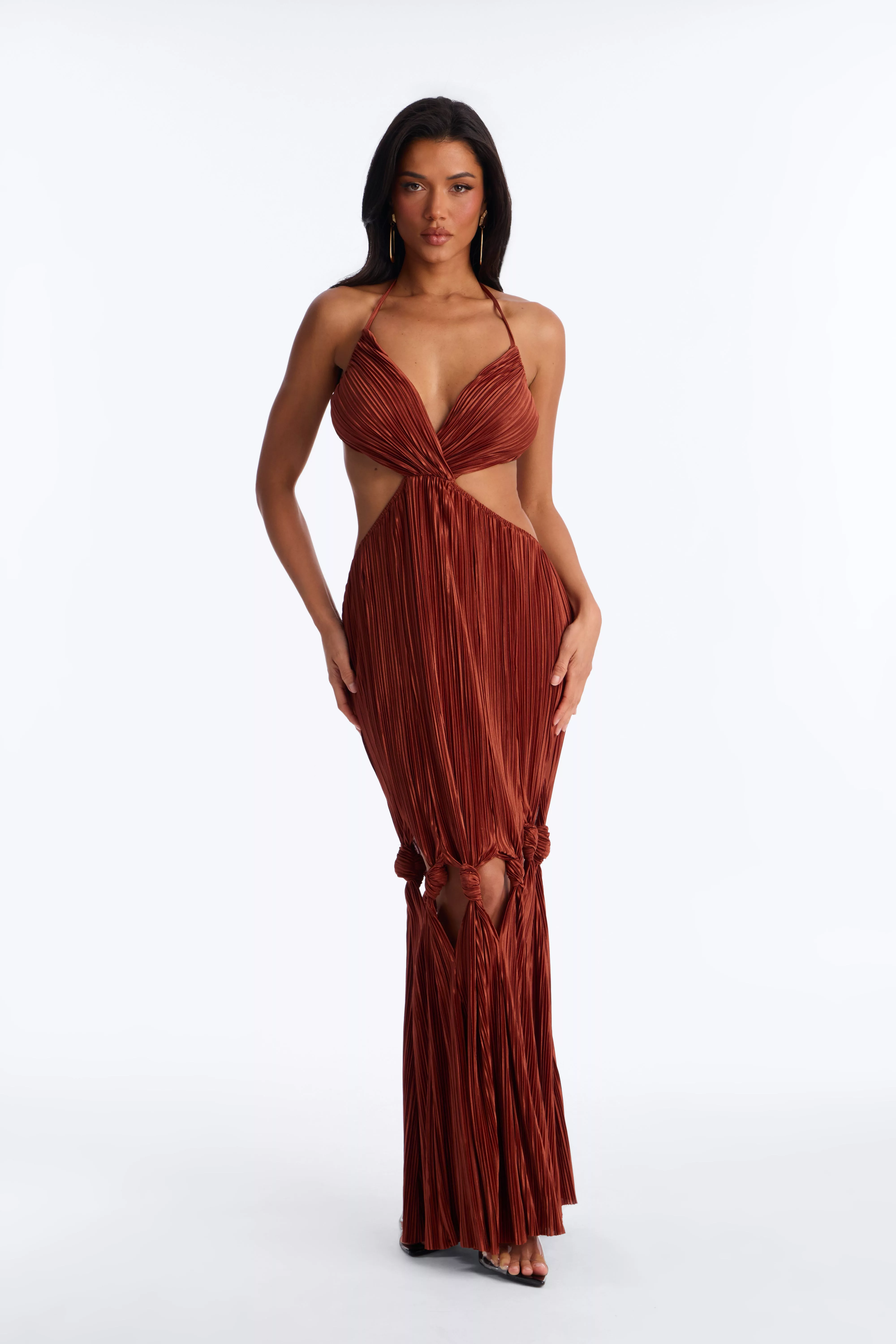 Keep Up Maxi Dress - Marsala