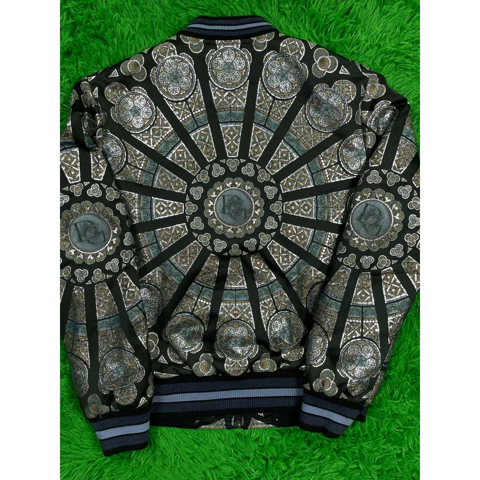 Dolce & Gabbana Light Jackets Dolce & Gabbana D&G Blazer Jacket Silver Blue 48 Used Multi
