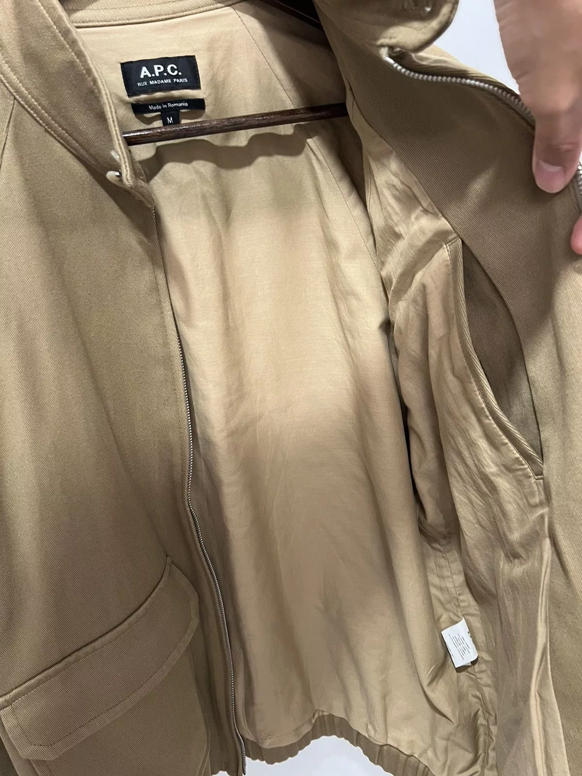 A.P.C. Light Jackets A.P.C. Button Collar Jacket Brown