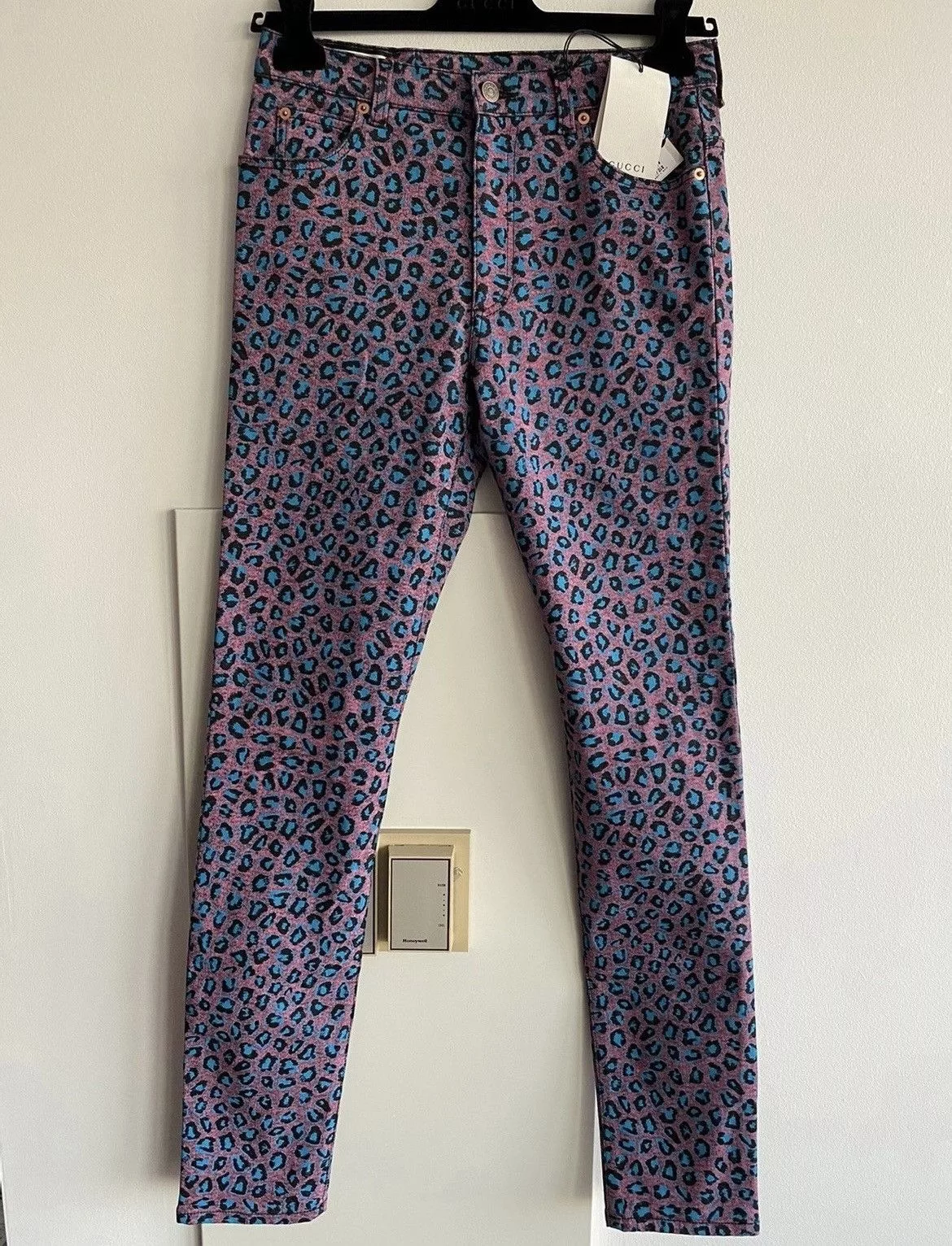 Gucci Denim Gucci Rare $1,700 Value Brand NEW Runway Super Skinny Leopard Den Multi
