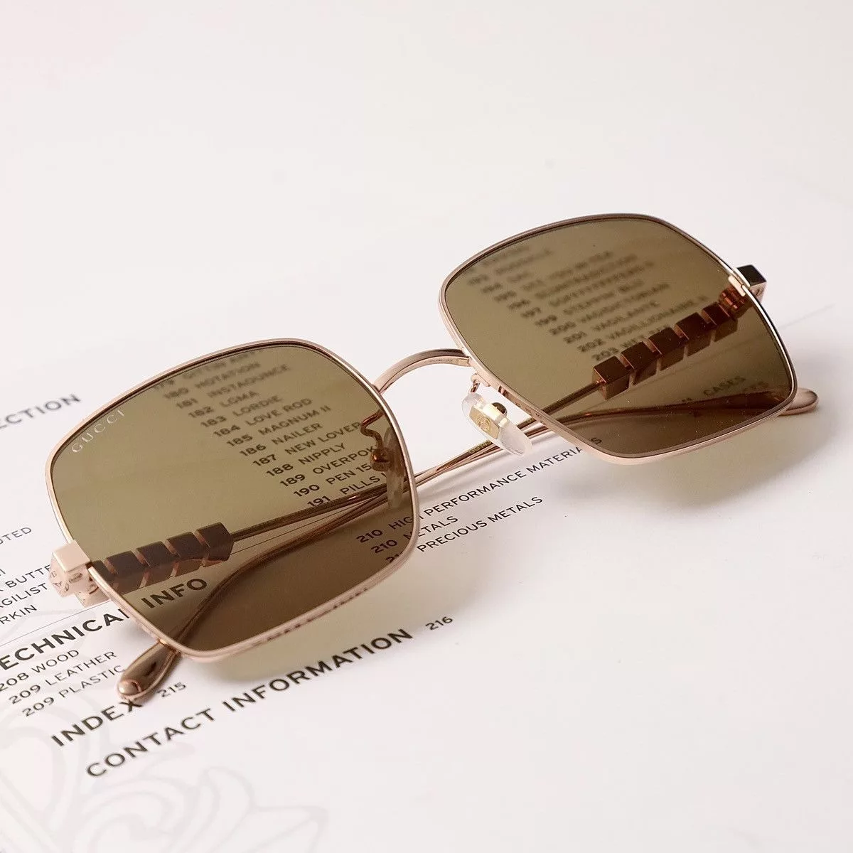 Gucci Sunglasses GUCCI GG1434S SUNGLASSES Gold
