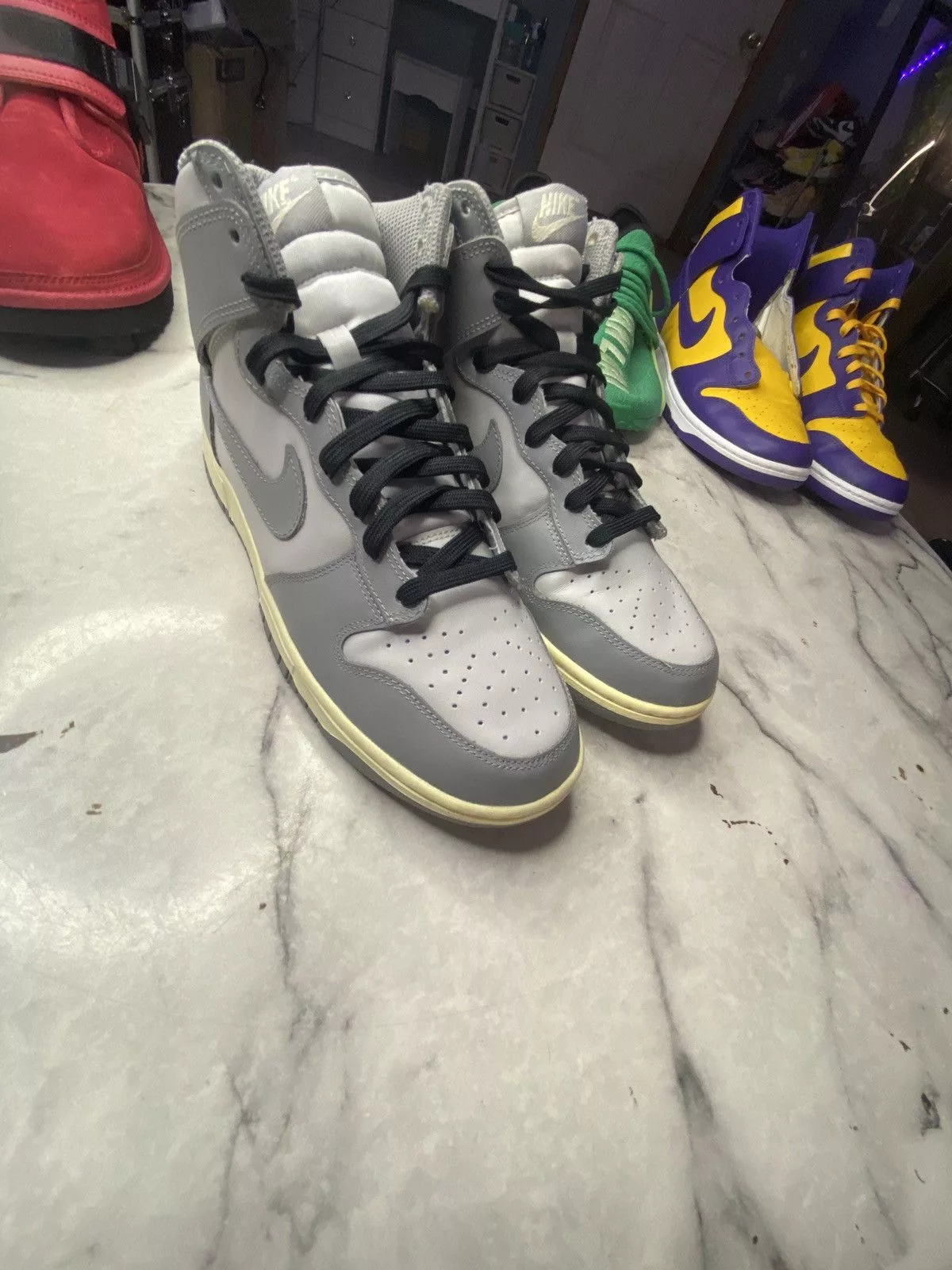 Nike Hi Top Sneakers Nike Dunk high aged grey Gray