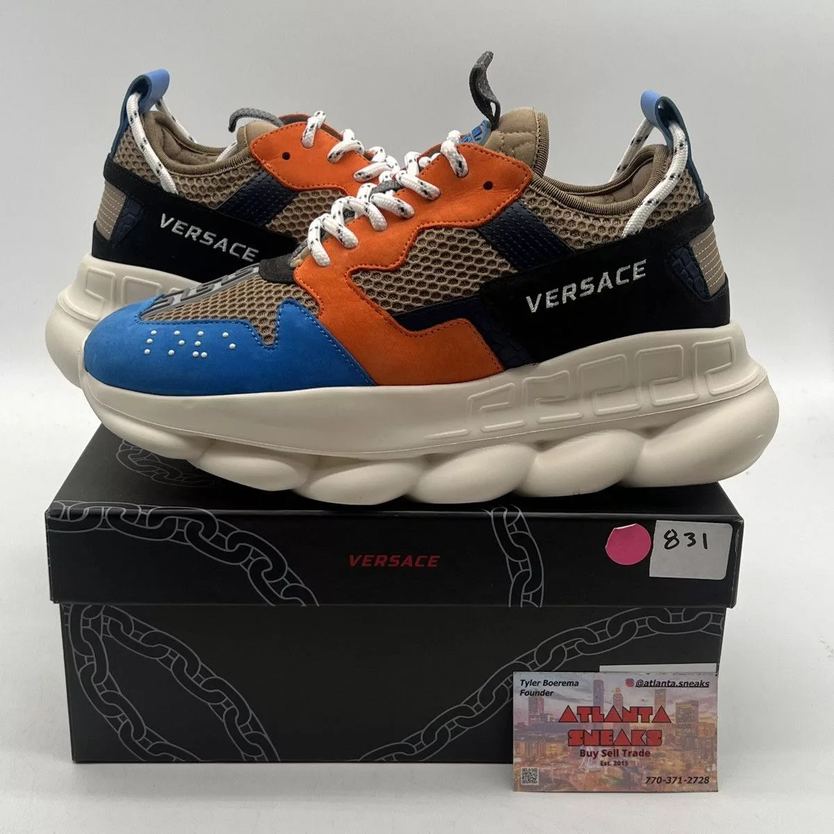 Versace Low Top Sneakers Versace chain reaction 2 punky cargo zesty Brown