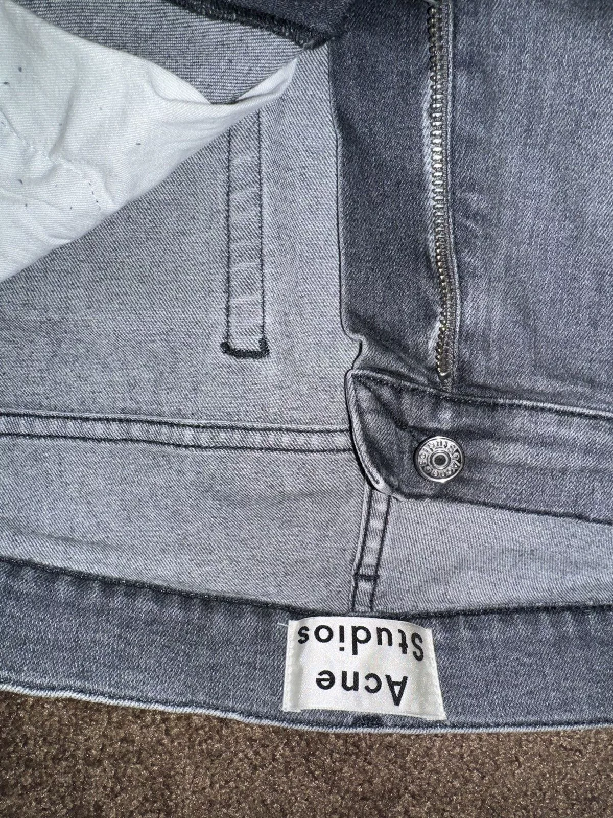 Acne Studios Denim Acne Studios Ace Light Grey Stretch Denim Jeans Gray