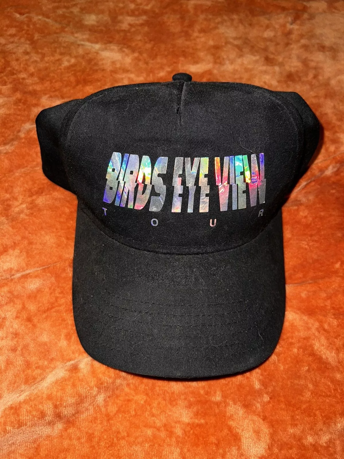 Travis Scott Hats Travis Scott Birds Eye view tour strap back Black