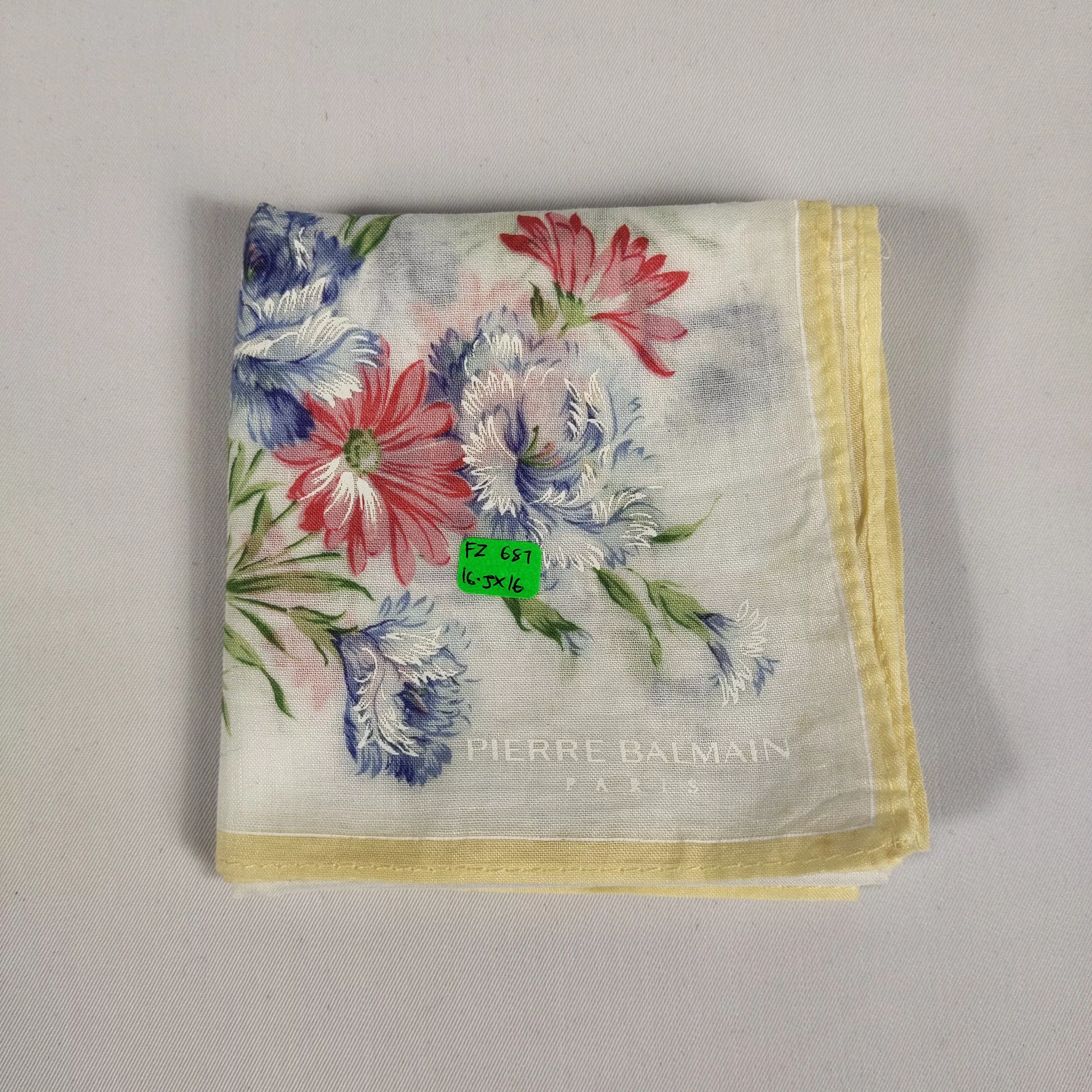 Pierre Balmain Ties Pocketsquares Pierre Balmain × Vintage Pierre Balmain Handkerchief / Neckerchief / Bandana FZ687 Multi