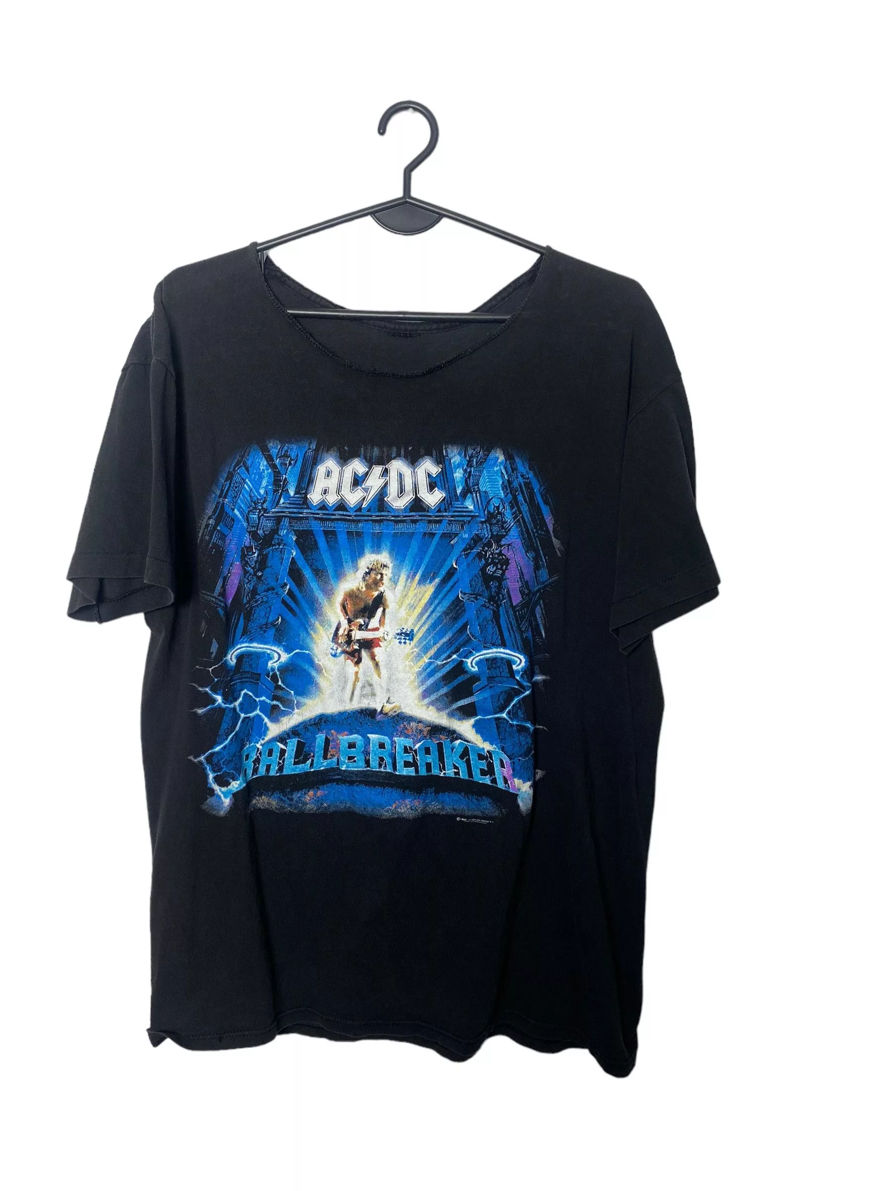 AC/DC Short Sleeve T Shirts AC/DC × Vintage Vintage AC/DC tee world tour 1996 XL black