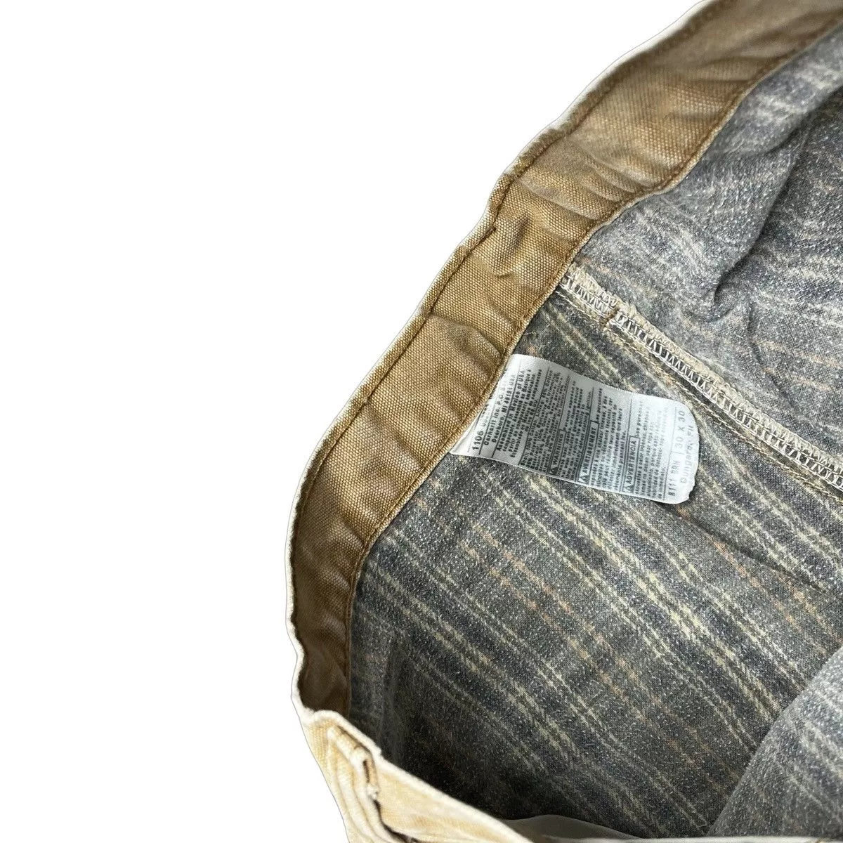 Carhartt Casual Pants Carhartt × Vintage vintage carhartt khaki flannel pants Brown