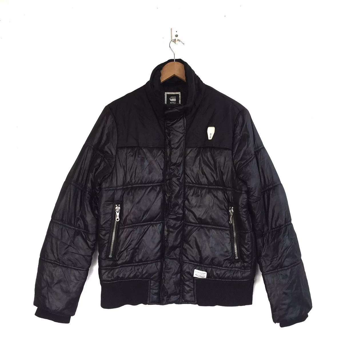 G-Star Bombers G-Star × Japanese Brand G-star Raw Denim Puffer Down Jacket Black