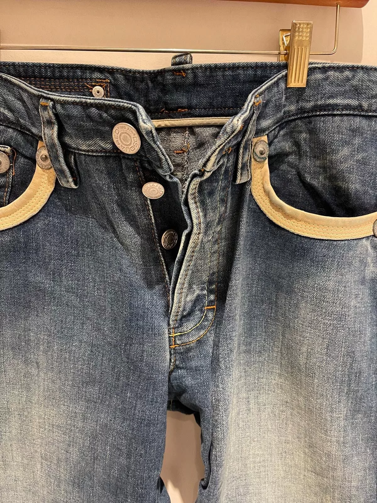 Dsquared2 Denim Dsquared2 Dsquared Vintage Distressed Trousers Blue