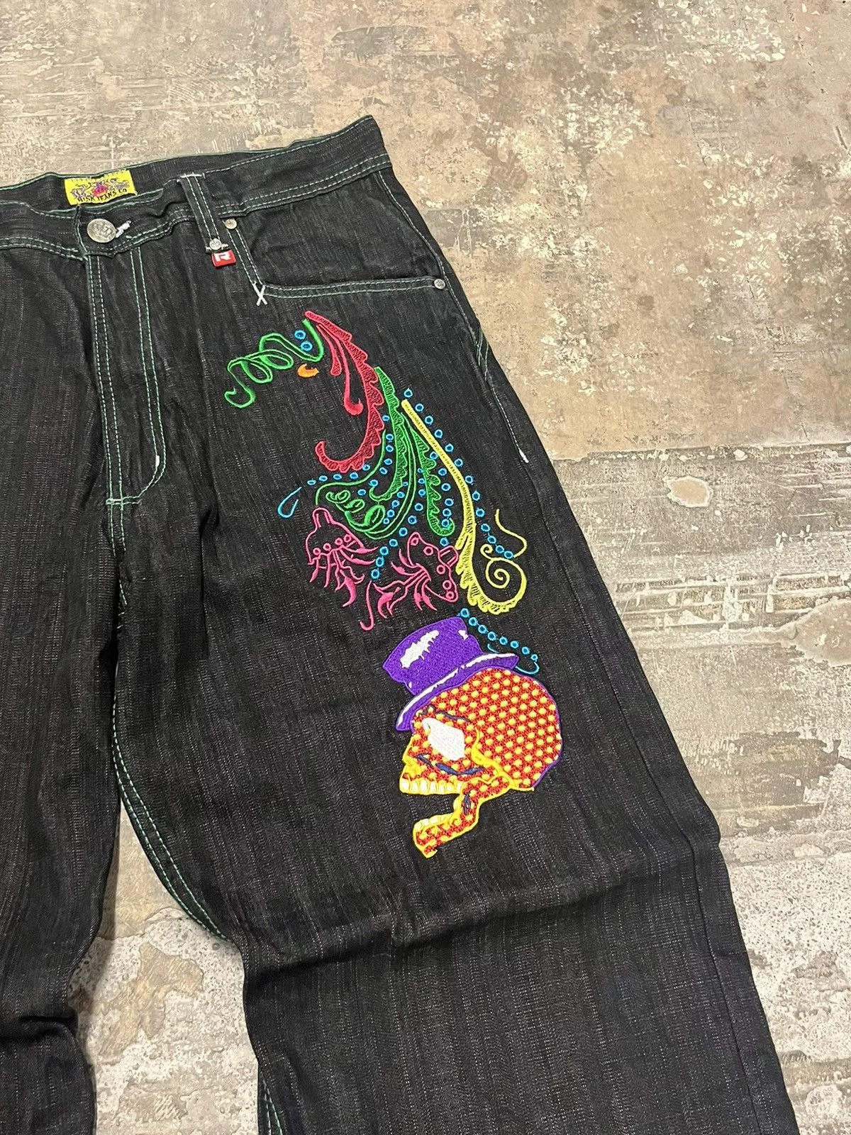 Southpole Denim Southpole × Vintage Y2k baggy fit embroidery jnco style jeans hype opium Black Streetwear