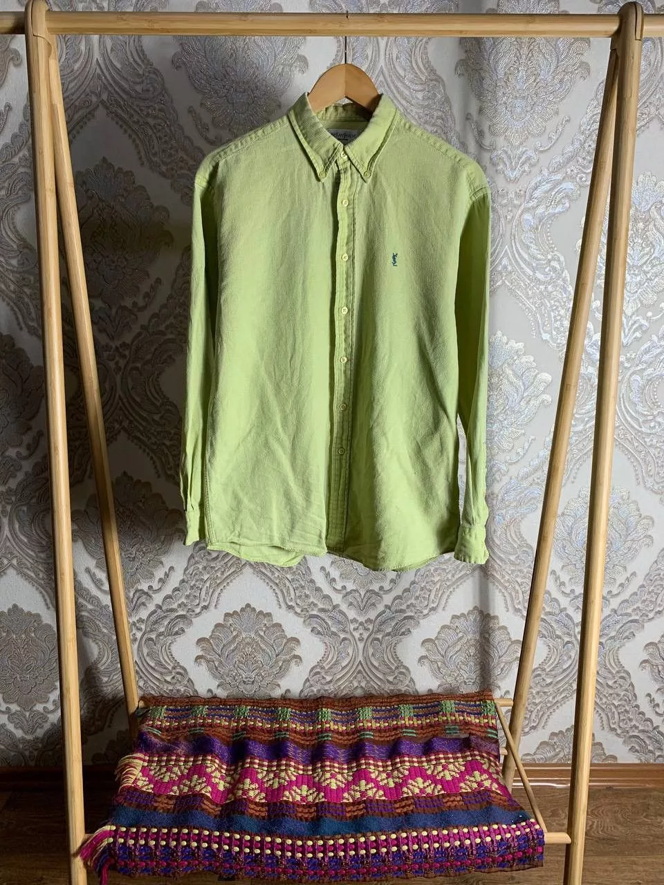 Vintage Shirts Button Ups Vintage × Yves Saint Laurent VINTAGE YVES SAINT LAURENT Y2K SHIRT COTTON 90s Y2K RARE Yellow Streetwear