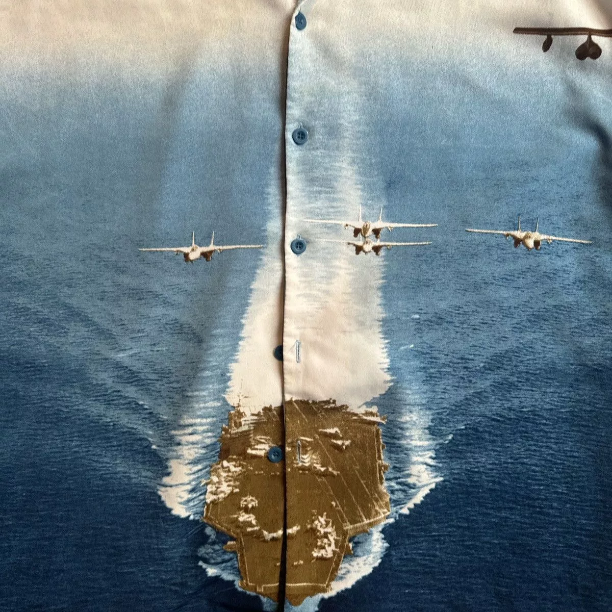 Other Shirts Button Ups Other Aircraft carrier bomber button up Blue