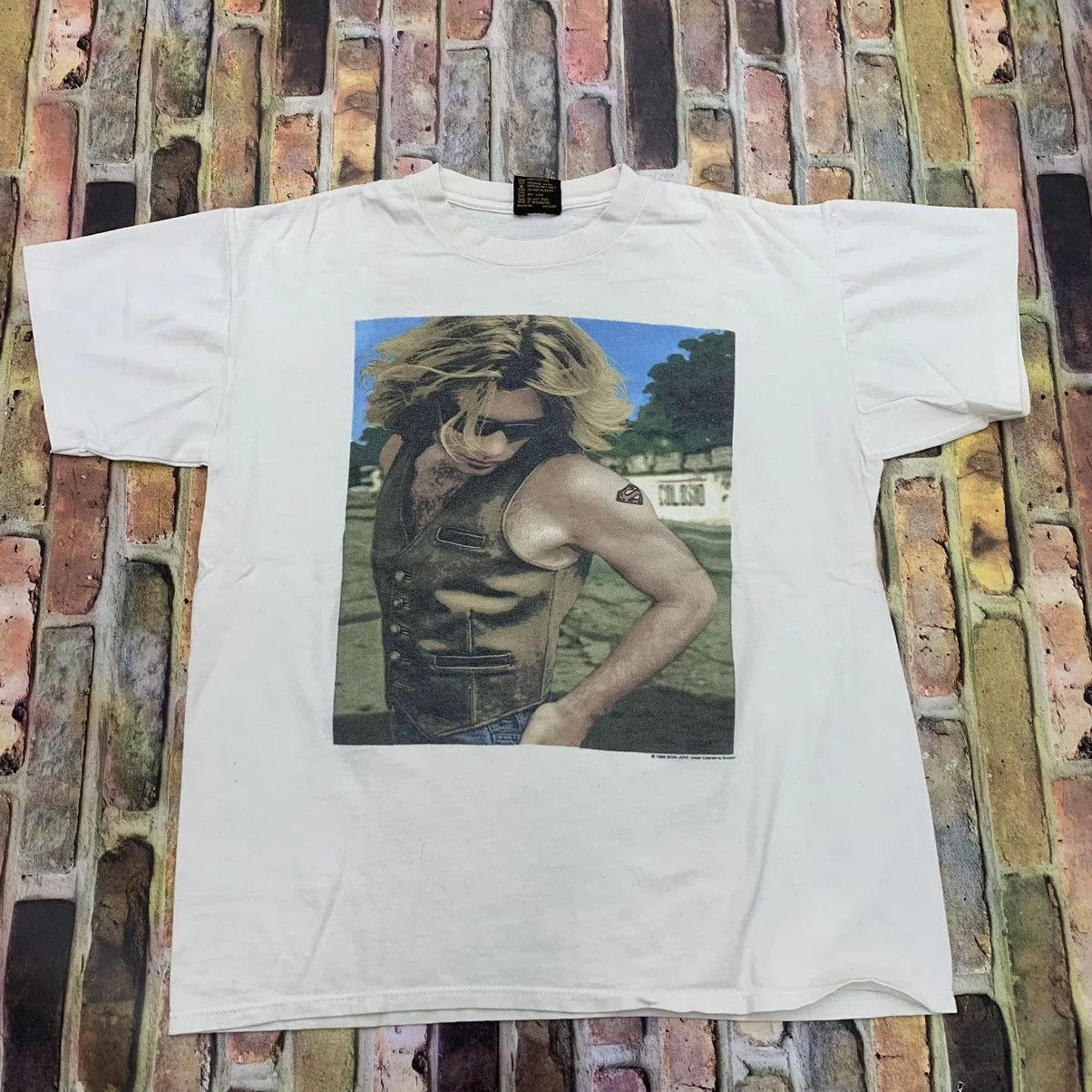 Band Tees Short Sleeve T Shirts Band Tees × Brockum × Vintage Vintage Bon Jovi tee White