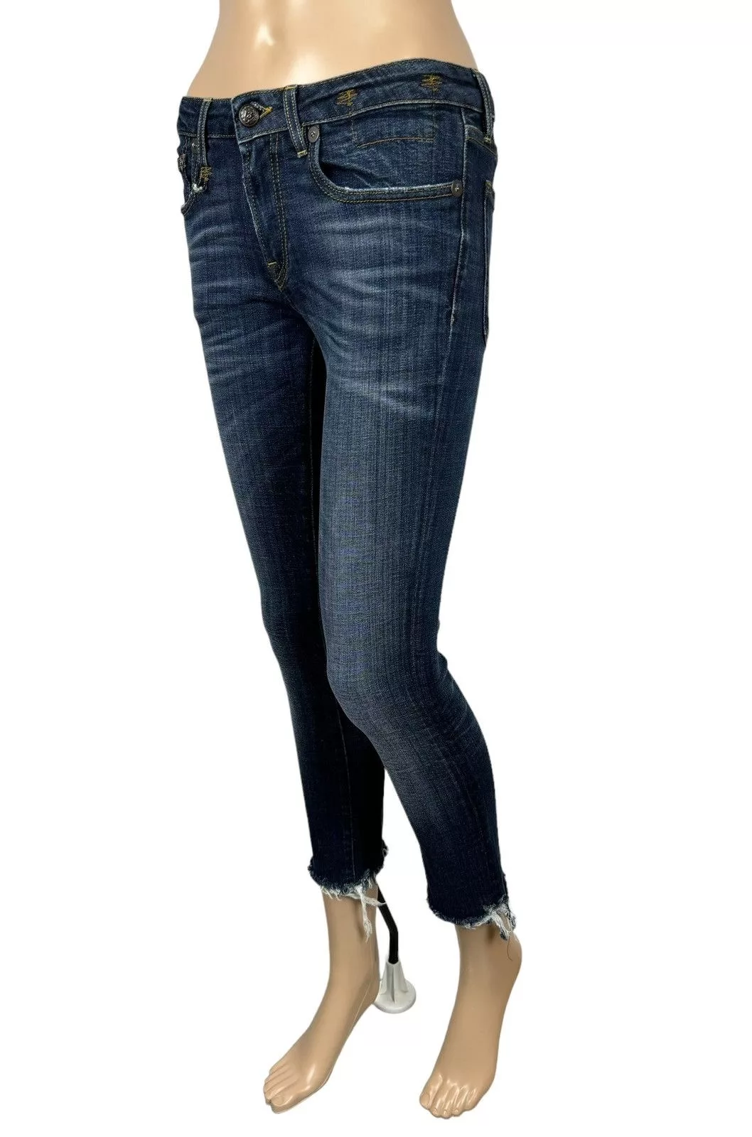 R13 Jeans R13 Kate Skinny Cropped Jeans size 26 Blue