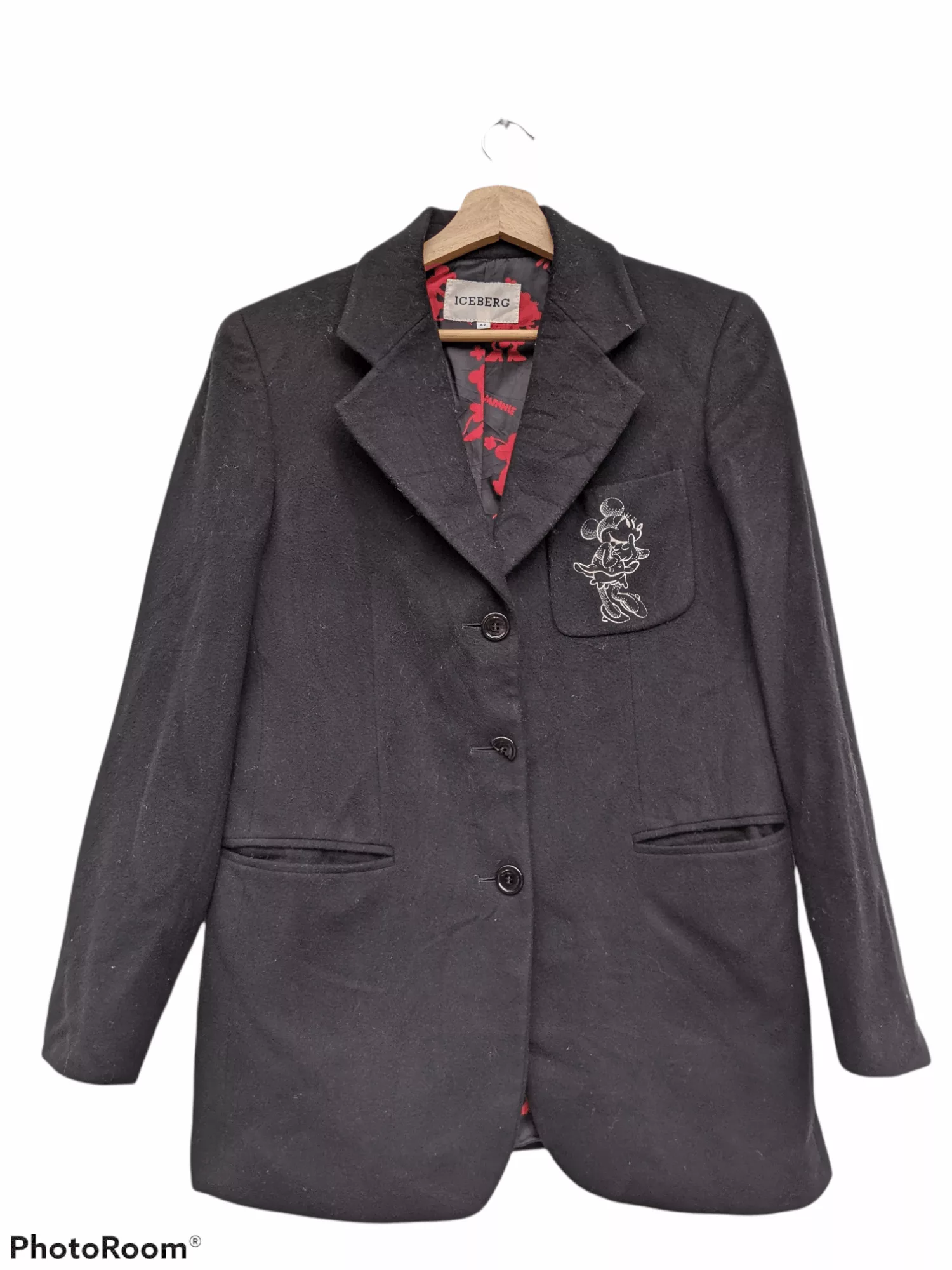 Iceberg Light Jackets ICEBERG MINNIE BUTTON DOWN JACKET Black
