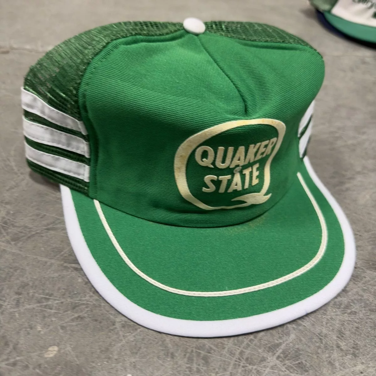Vintage Hats Vintage Quaker State hat Green