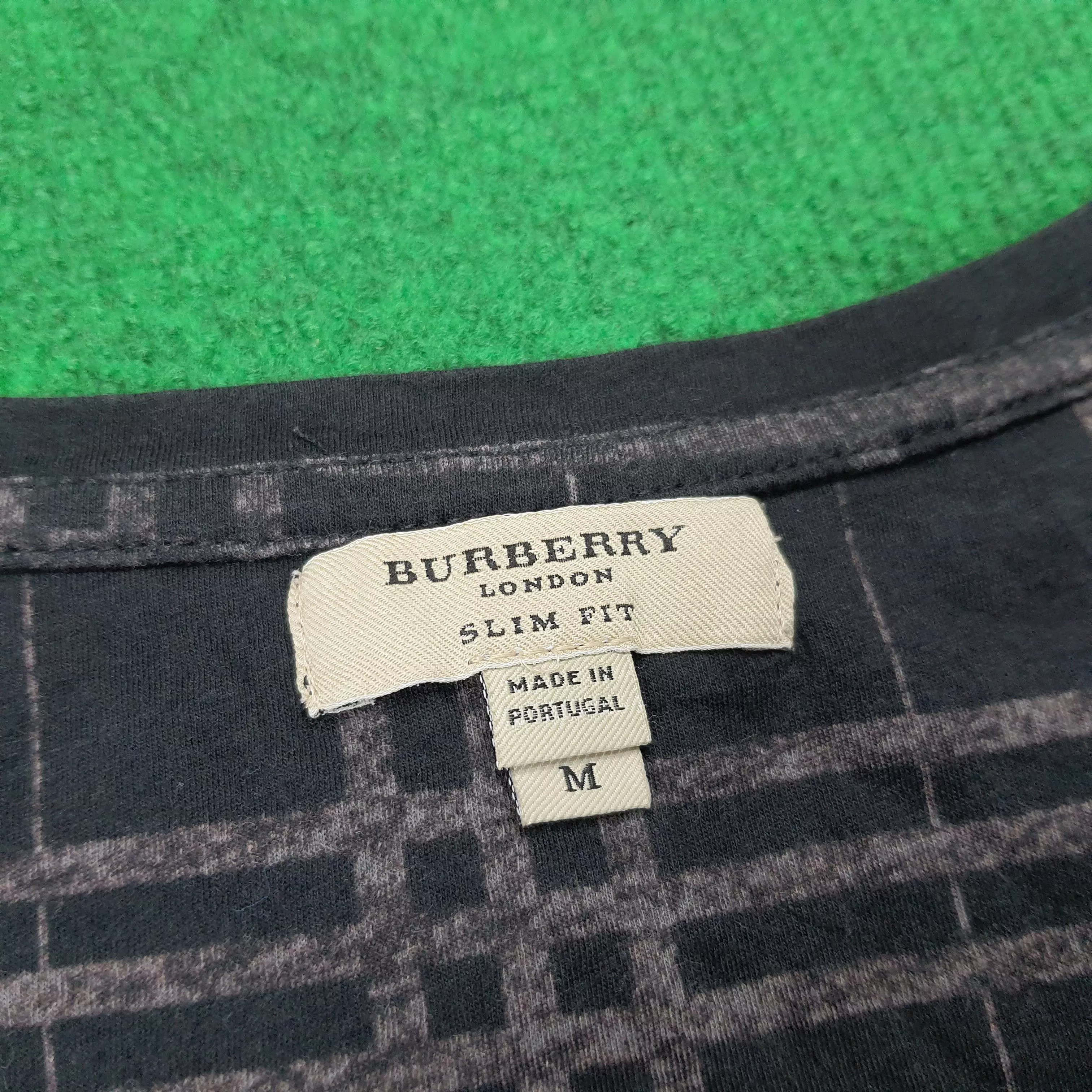Burberry Short Sleeve T Shirts Burberry × Vintage Vintage Burberry Paris Nova Check T-shirt Black