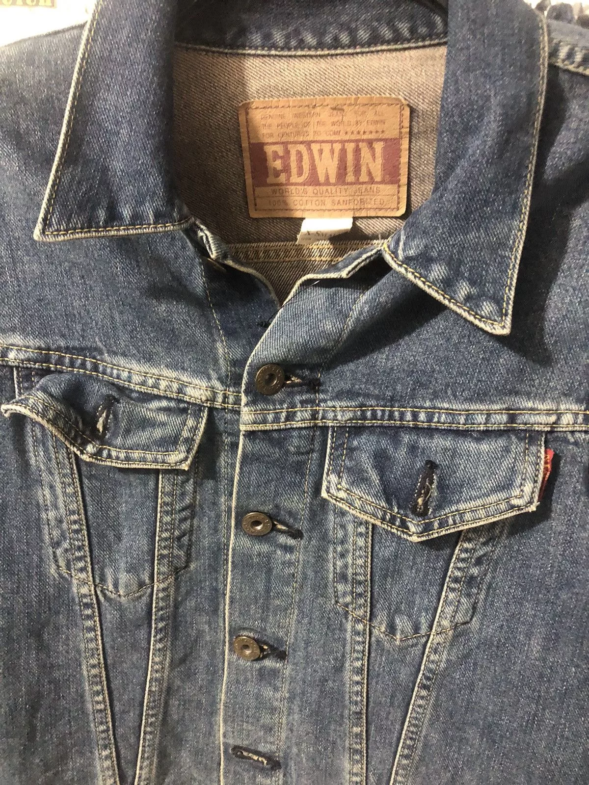Edwin Denim Jackets Edwin × Vintage VTG x DENIM x JACKET EDWIN Blue