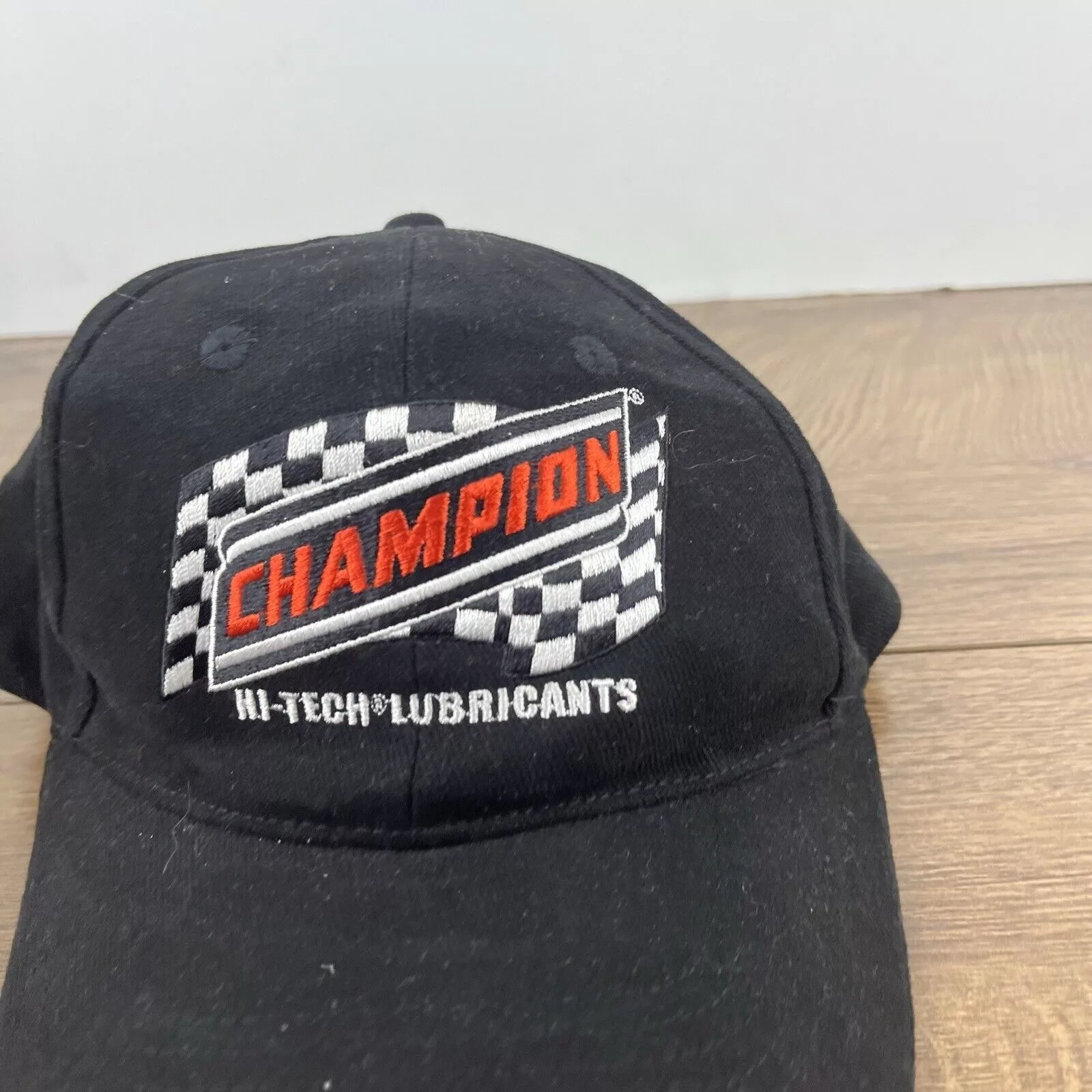 Champion Hats Champion Hi Tech Lubricants Hat Black Hat Adjustable Black A