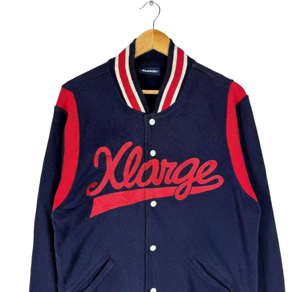 X-LARGE Light Jackets X-LARGE ☀️XLARGE VARSITY SNAP BUTTON JACKET LIKE SUPREME Blue Vintage