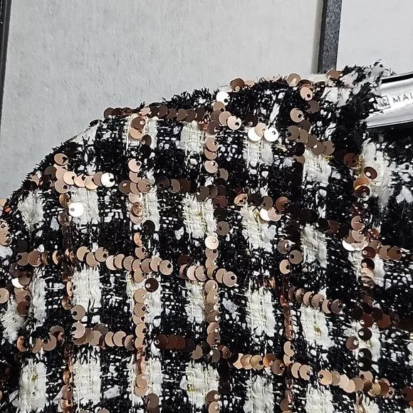 Le Superbe Jackets Le Superbe Monte Carlo Sequined Button Jacket Size 6 Gray