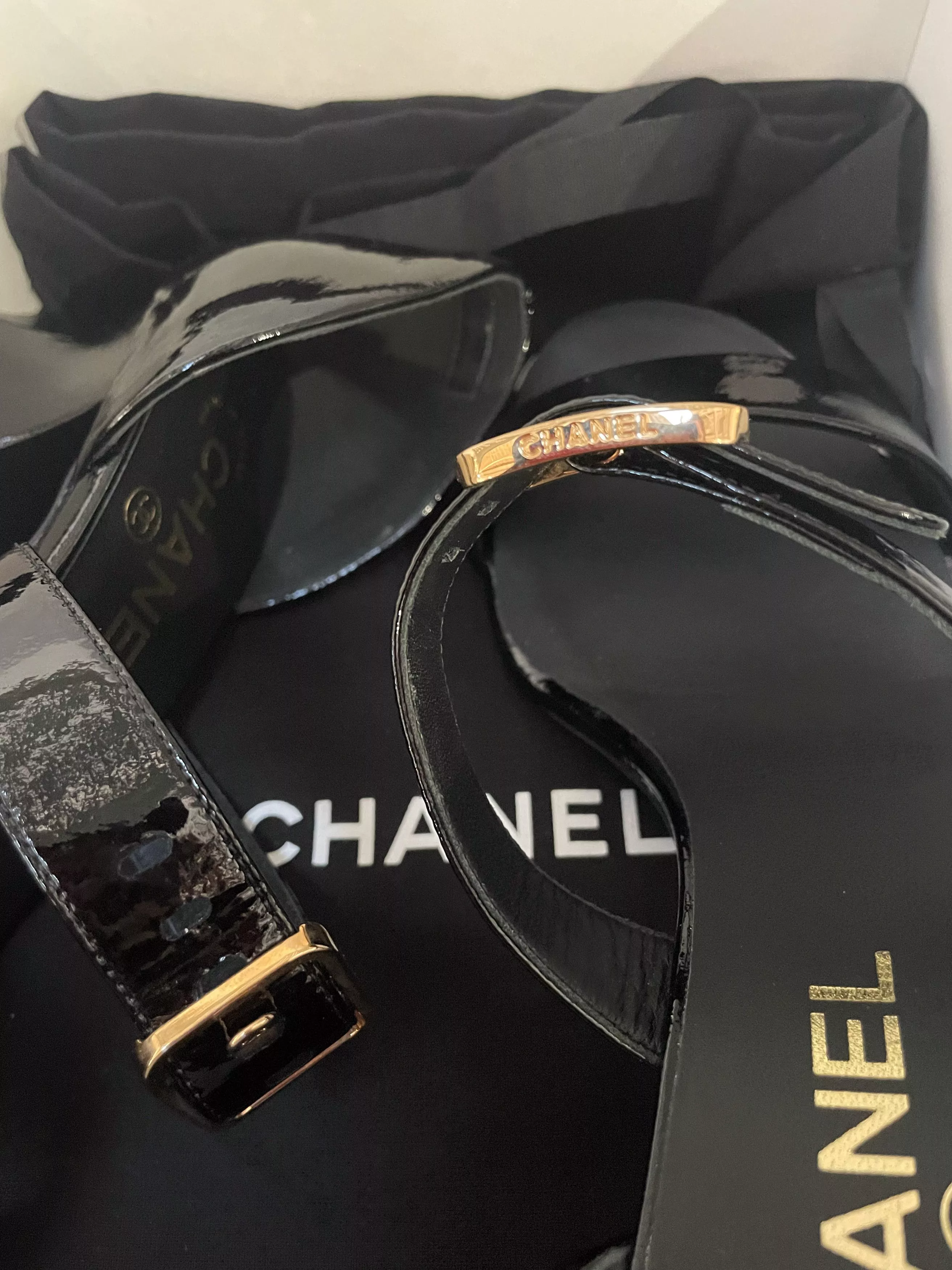 Chanel Heels Chanel Black Heel Sandals