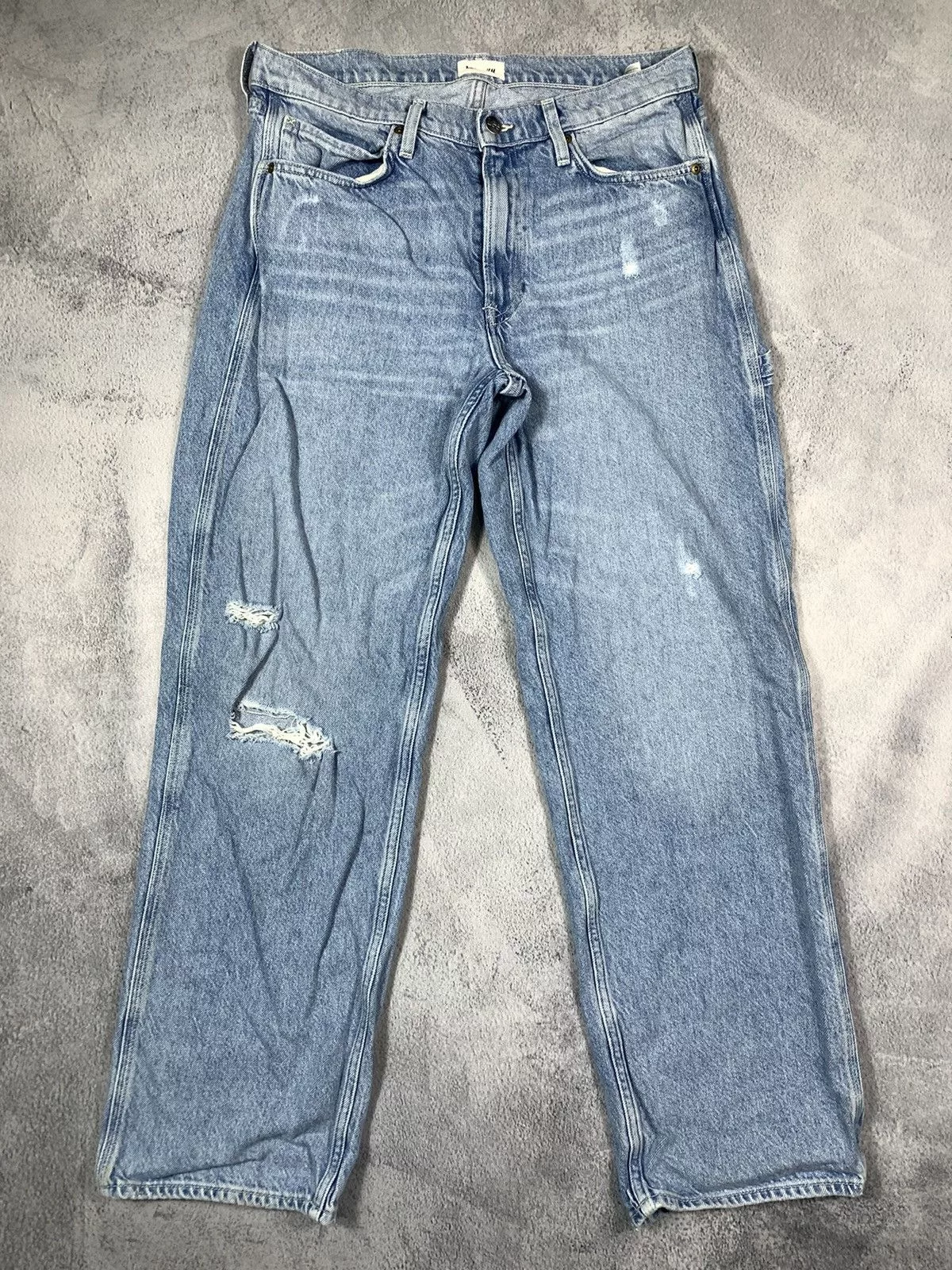 Lee Jeans Lee × Vintage Vintage Y2K Lee distressed faded denim jeans Japanese US8 Blue Streetwear