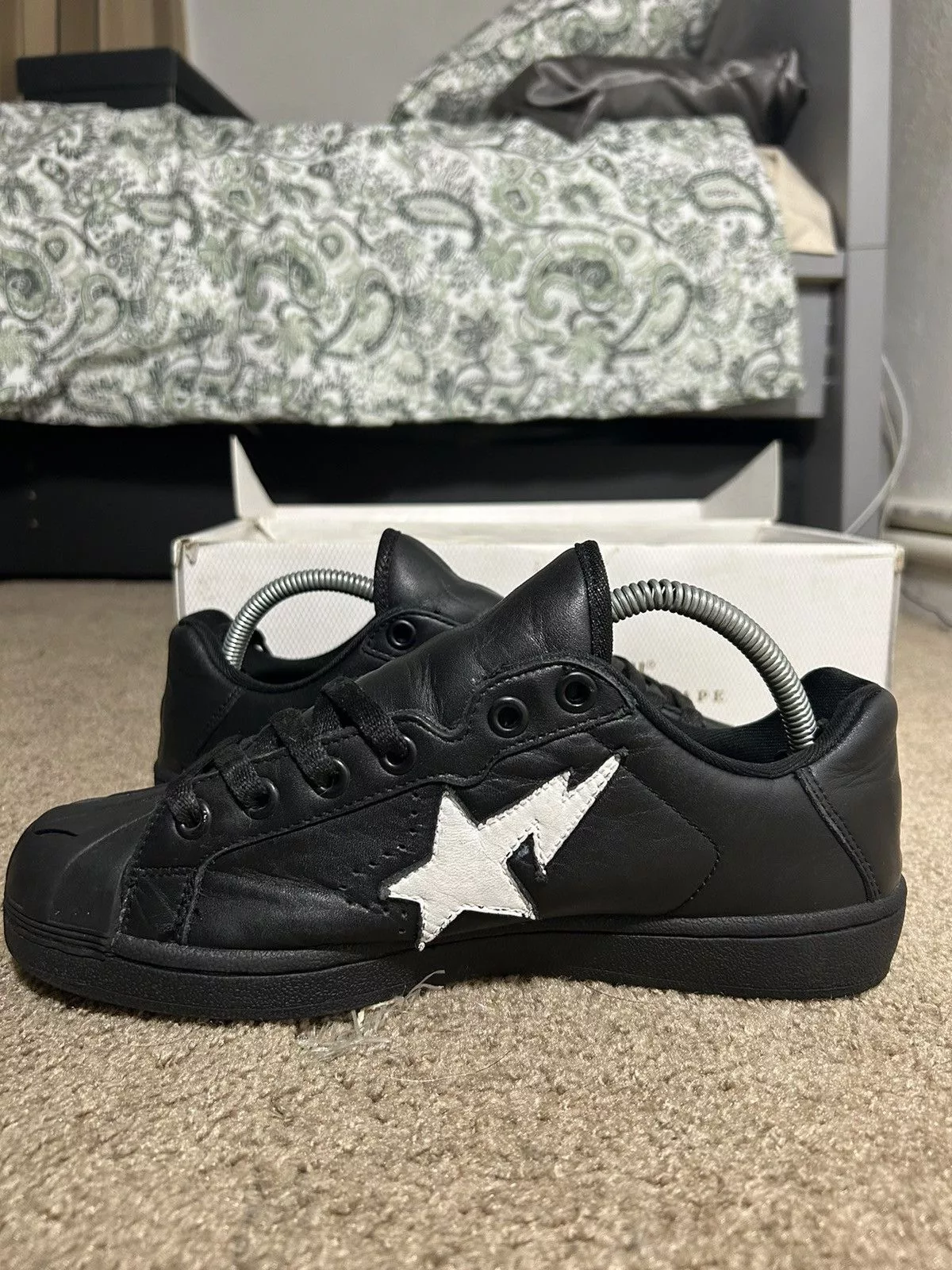 Bape Low Top Sneakers Bape Skullsta Black