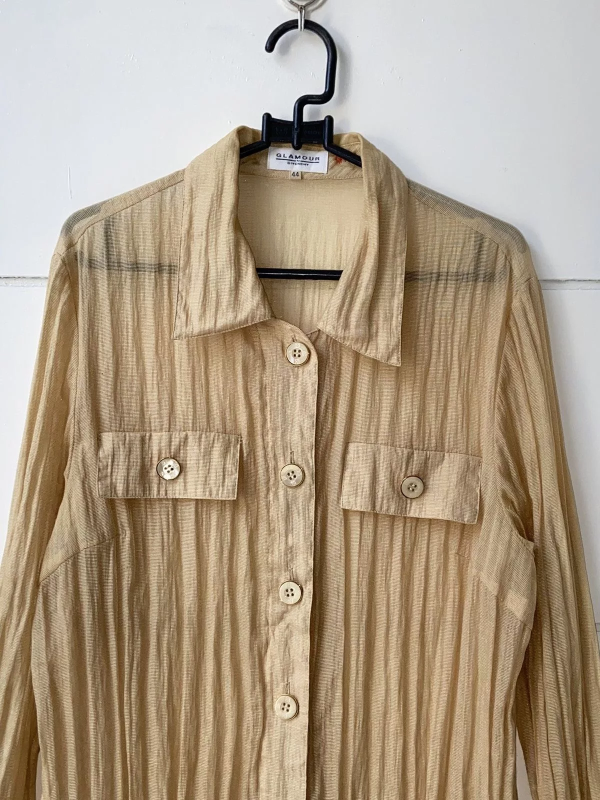 Givenchy Shirts Button Ups GLAMOUR GIVENCHY Gold Mesh Shirt