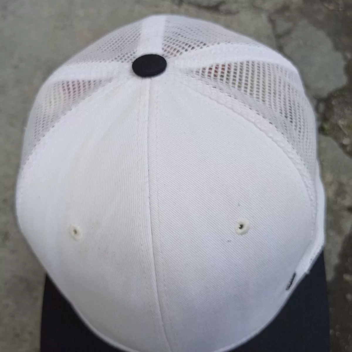 Unsound Rags Hats Unsound Rags SICK oversize trucker hat by mqum with gothic logo pin White Vintage