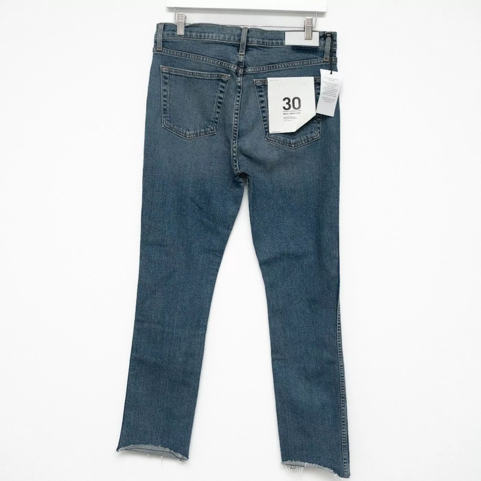 RE/DONE Jeans RE/Done. Double Needle Long Stretch Jeans In Blue.