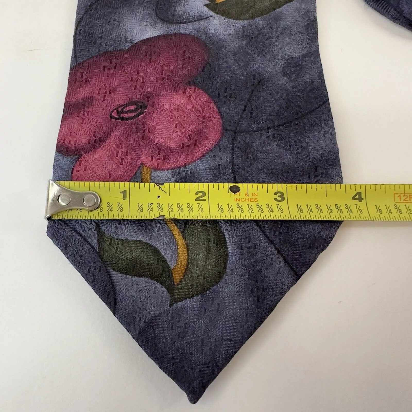 Other Ties Pocketsquares Other Jimmy V Tie Floral Lesley Visser Collection Grey/Red Preppy Multi