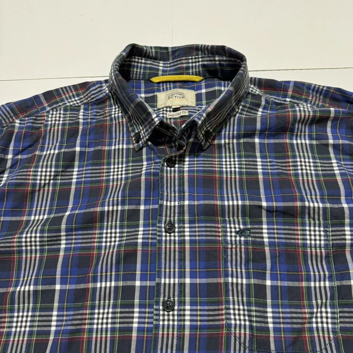 camel active Shirts Button Ups Camel Active Men’s Shirt Multicoloured Regular Fit Plaid Blue