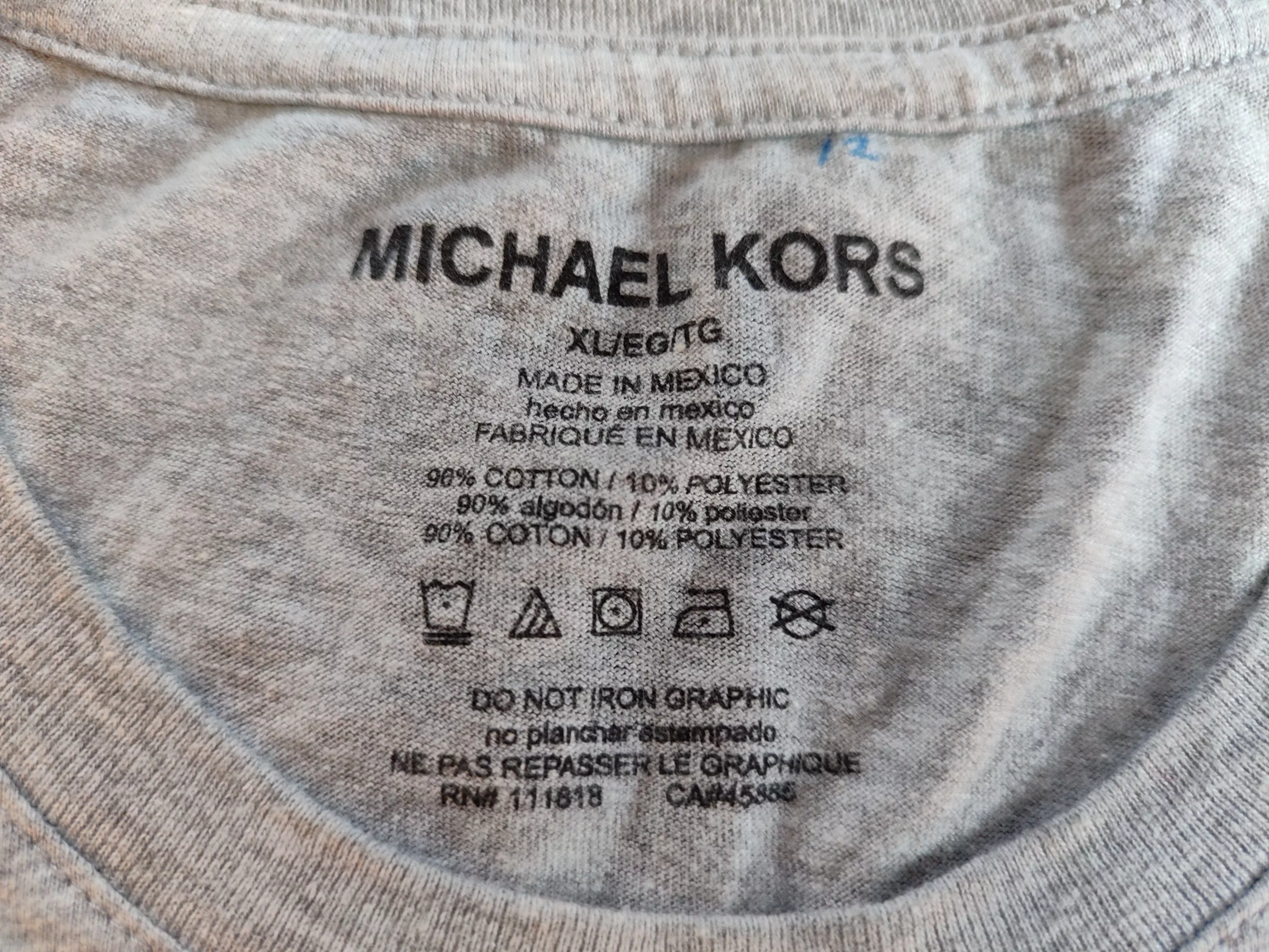 Michael Kors Short Sleeve T Shirts Michael Kors Full printed Gray