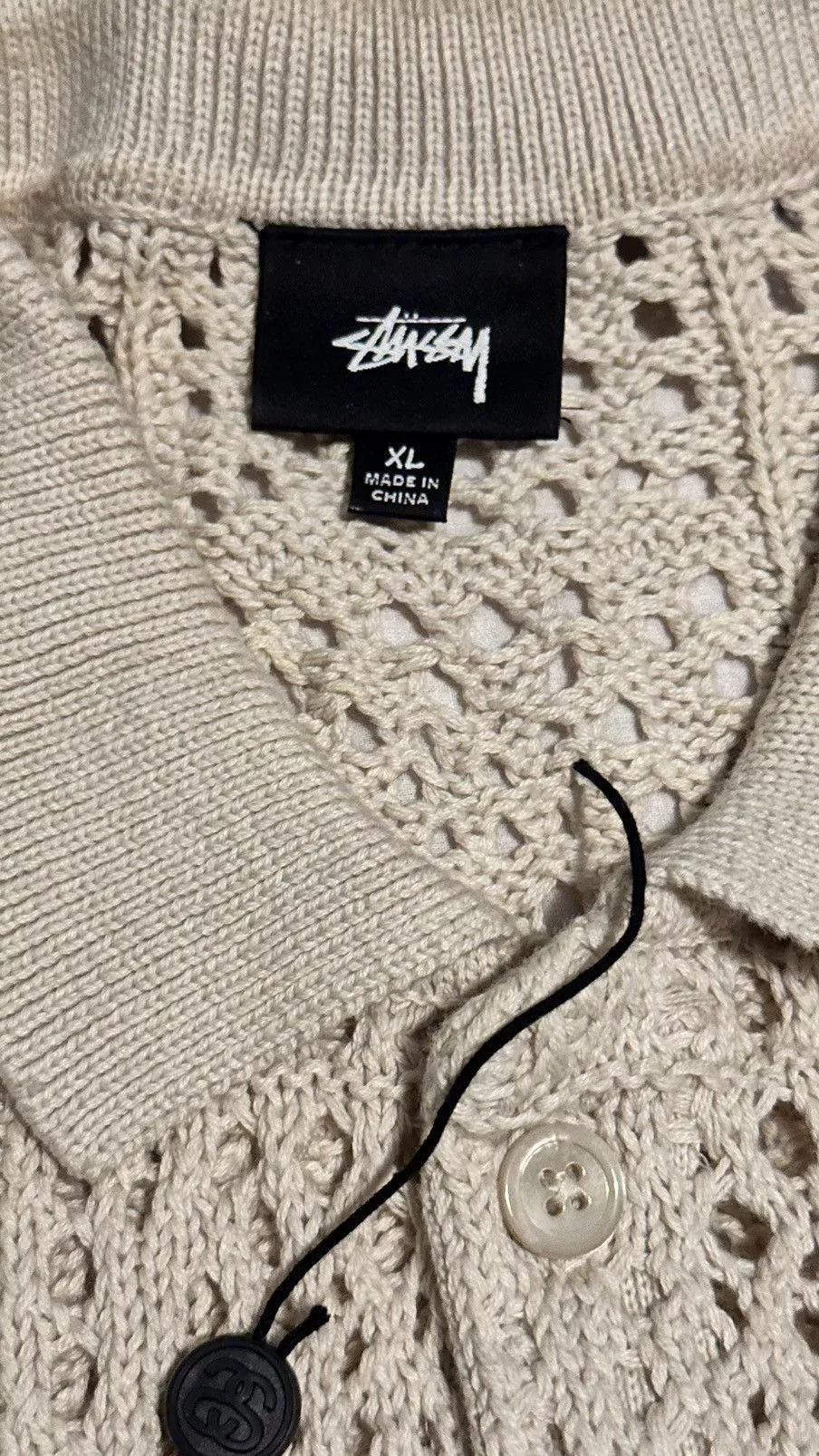Stussy Shirts Button Ups Stussy Crochet Button up White
