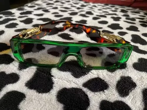 Electric Visual Glasses Electric Visual Green Frame Leopard Sunglasess Streetwear