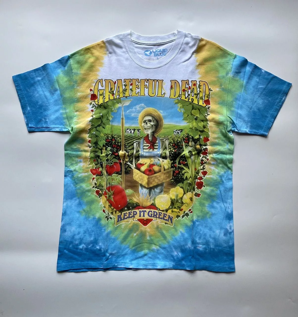Grateful Dead Long Sleeve T Shirts Grateful Dead × Liquid Blue LIQUID BLUE GRATEFUL DEAD Multi