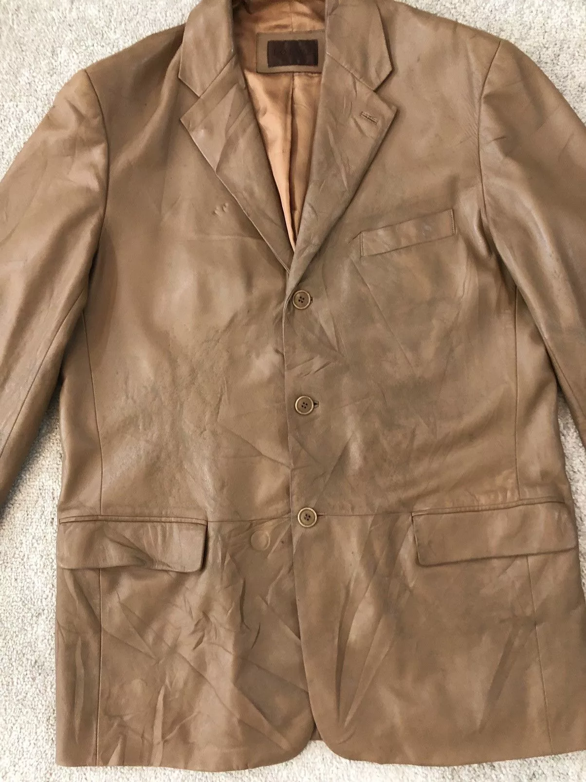 Loewe Leather Jackets Loewe Cordero Lamb leather Coat Brown