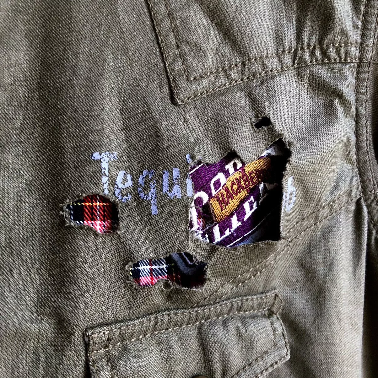 Designer Shirts Button Ups Designer × Japanese Brand BEXIST BOY SCOUT snap button shirts Green